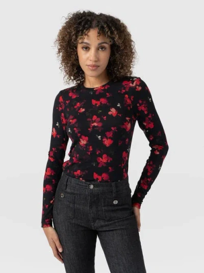 Saint + Sofia Austen Crew Neck Long Sleeve Tee