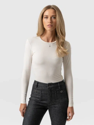 Saint + Sofia Austen Crew Neck Long Sleeve Tee