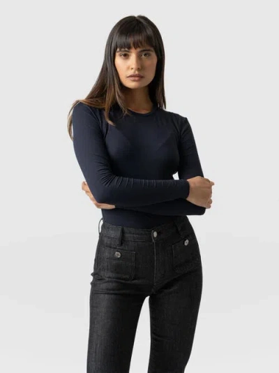 Saint + Sofia Austen Crew Neck Long Sleeve Tee