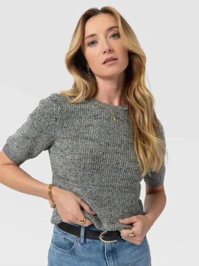 Saint + Sofia Blair Knit Tee In Multi