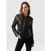 Saint And Sofia Saint + Sofia Blane Leather Jacket In Black