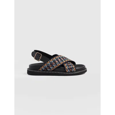 Saint + Sofia Bonnie Cross Over Sandals In Multi