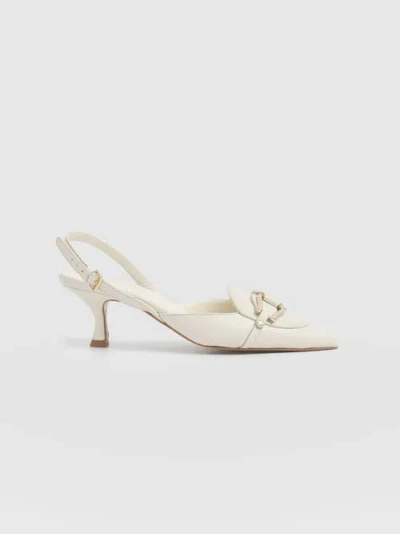 Saint + Sofia Bridget Sling Back Heels In Beige