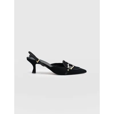 Saint + Sofia Bridget Sling Back Heels In Black