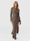 Saint + Sofia Callie Fluted Midi Dress