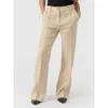 Saint + Sofia Cambridge Tailored Wide Leg Pant In Beige