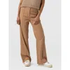 Saint + Sofia Cambridge Tailored Wide Leg Pant In Brown