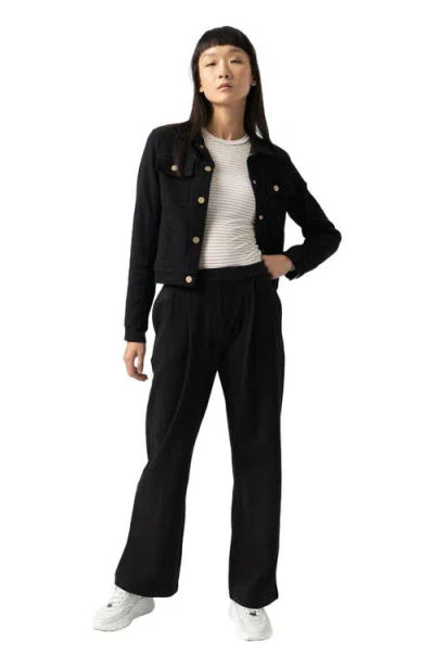 Saint + Sofia Camden Wide Leg Pant In Black