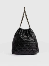 Saint + Sofia Camilla Drawstring Tote Bag In Black