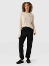 Saint And Sofia Saint + Sofia Cargo Tapered Pant In Black