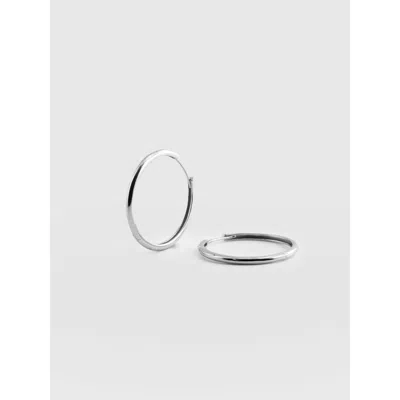 Saint + Sofia Classic Hoop Earrings In Silver