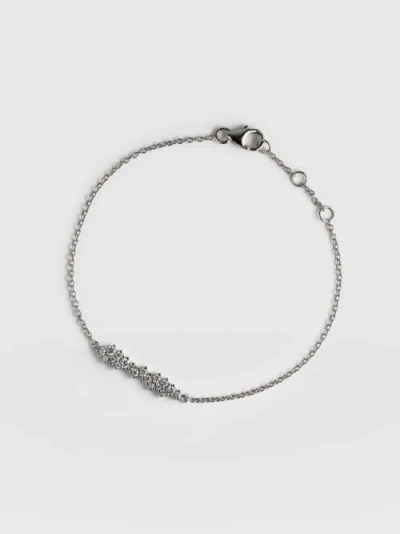 Saint + Sofia Constellation Cluster Bar Bracelet In Silver