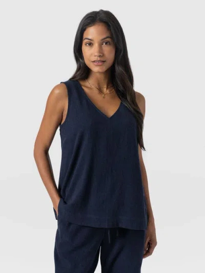 Saint + Sofia Corinne Linen V-neck Tunic