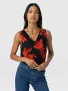 Saint + Sofia Cowl Neck Cami