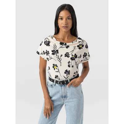 Saint + Sofia Cowl Neck Tee