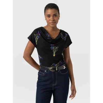 Saint + Sofia Cowl Neck Tee