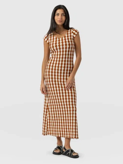 Saint + Sofia Elise Scoop Neck Midaxi Dress
