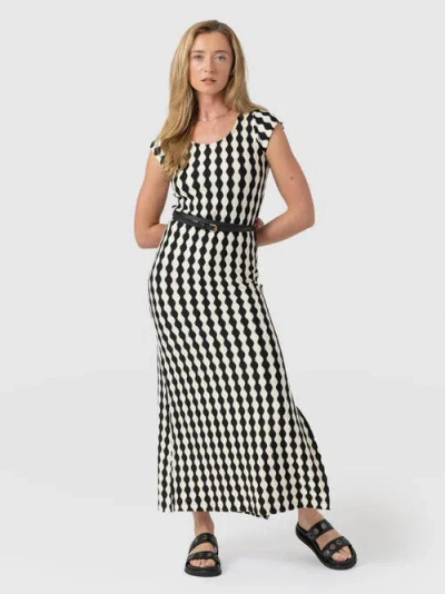 Saint + Sofia Elise Scoop Neck Midaxi Dress