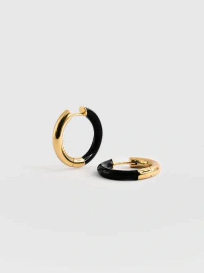 Saint + Sofia Enamel Hoop Earrings In Multi
