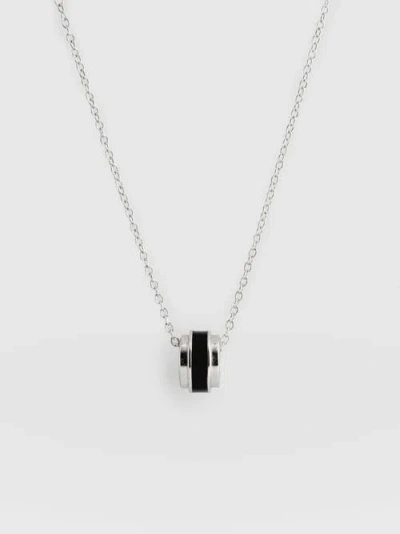 Saint + Sofia Enamel Stripe Charm Necklace In Multi