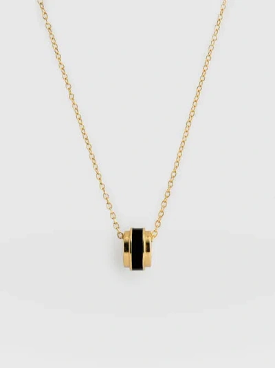 Saint + Sofia Enamel Stripe Charm Necklace In Multi