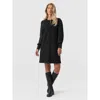 Saint + Sofia Esme Zip Up Dress In Black