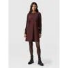 Saint + Sofia Esme Zip Up Dress In Burgundy