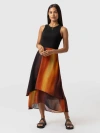 Saint + Sofia Etta Layered Dress In Orange