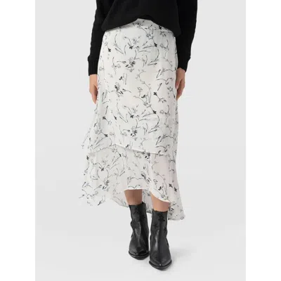 Saint + Sofia Etta Layered Skirt In White