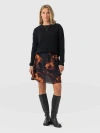 Saint + Sofia Etta Mini Layered Skirt In Black