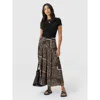 Saint And Sofia Saint + Sofia Everly Pleated Skirt In Brown
