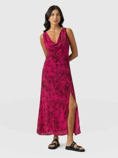 Saint + Sofia Faye Cowl Neck Dress
