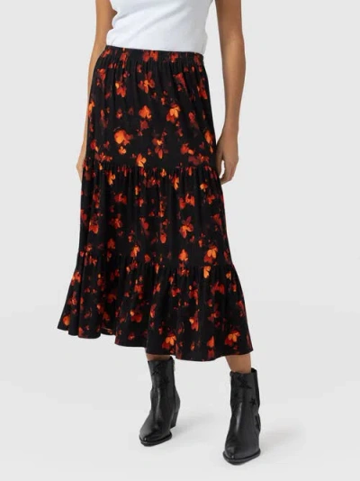 Saint + Sofia Greenwich Skirt In Red