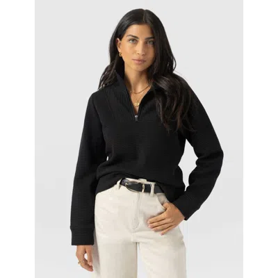 Saint + Sofia Halsey Quarter Zip In Multi