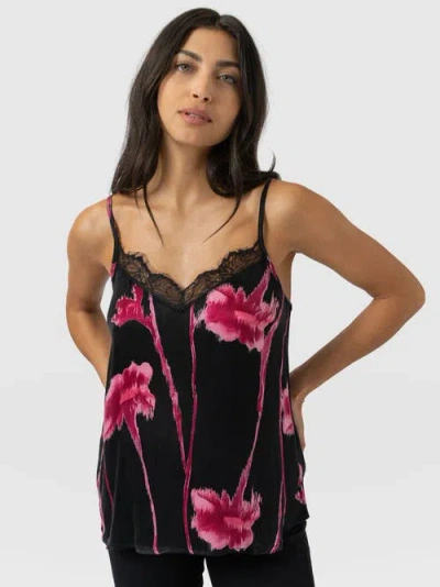 Saint + Sofia Harper Lace Cami In Multi