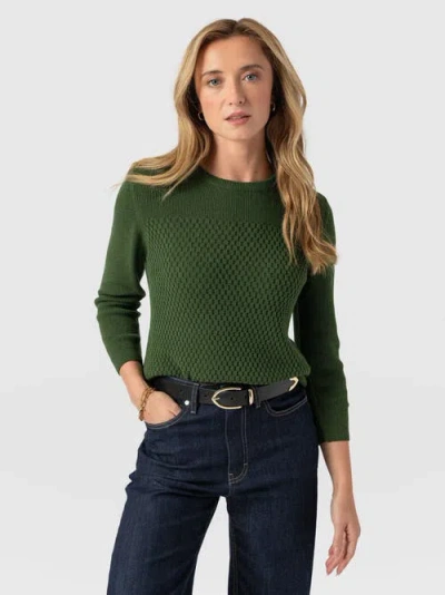 Saint + Sofia Honeycomb Rib Sweater