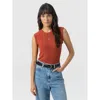 Saint + Sofia Honeycomb Sleeveless Rib Knit