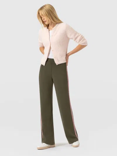 Saint + Sofia Hoxton Wide Leg Pant In Green