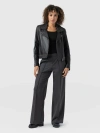Saint + Sofia Keller Wide Leg Pant In Gray