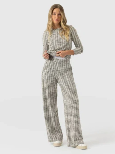 Saint + Sofia Keller Wide Leg Pant In Green