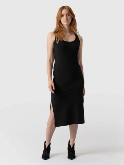 Saint + Sofia Kensal Knot Dress In Black