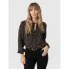 Saint + Sofia Kristen Blouse In Black