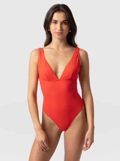 Saint + Sofia Levana Swimsuit In Red