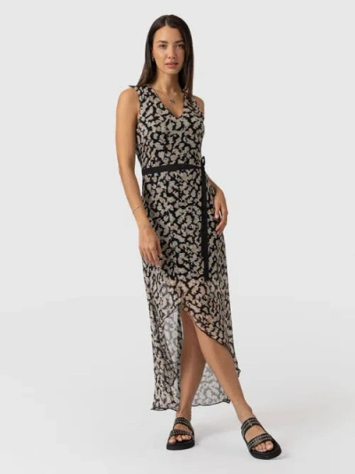 Saint + Sofia Lexi High Low Dress In Black