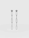 Saint + Sofia Link Chain Drop Earrings In Silver