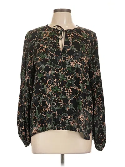 Pre-owned Saint + Sofia Long Sleeve T-shirt In Green