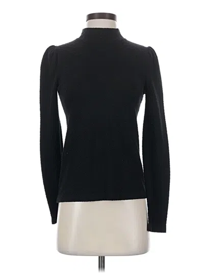 Pre-owned Saint + Sofia Long Sleeve Turtleneck In Black
