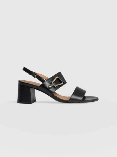 Saint + Sofia Maida Block Heeled Mules In Black