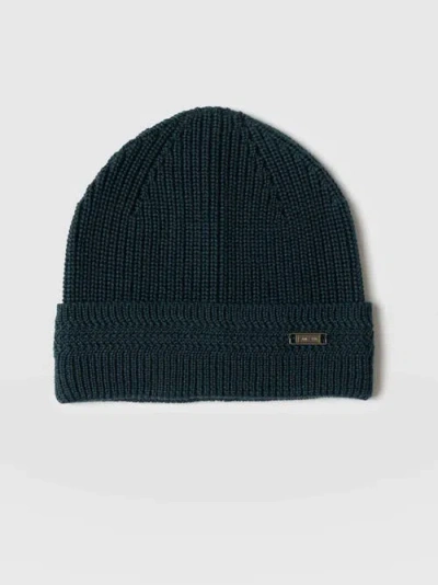 Saint + Sofia Merino Beanie In Blue