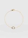 Saint + Sofia Organic Open Oval Bracelet In Gold